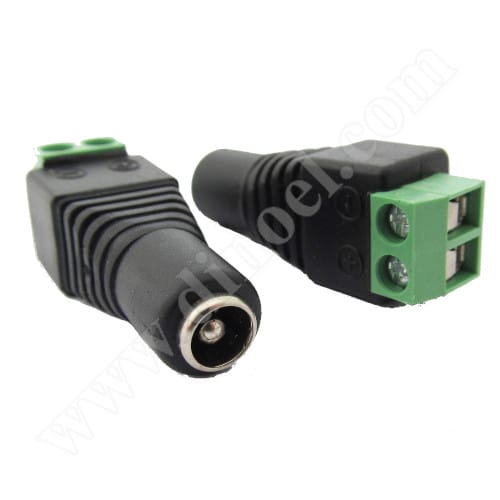 Захранваща букса с клема DMC, Jack(F) 5.5mm - 2,5mm
